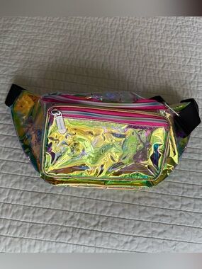 SoJourner Iridescent Holographic Festival Fanny Pack Crossbody Belt Bag